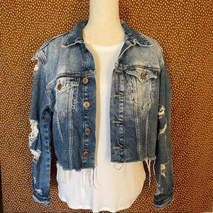 Cropped Denim Jean Jacket